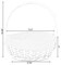 White Round Willow Gift Basket, with Gingham Liner and Handles
